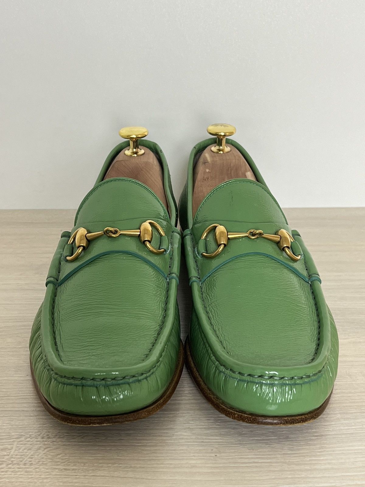 Gucci Teal Patent Leather Horsebit Loafers Size US 9 / EU 42 - 3 Thumbnail