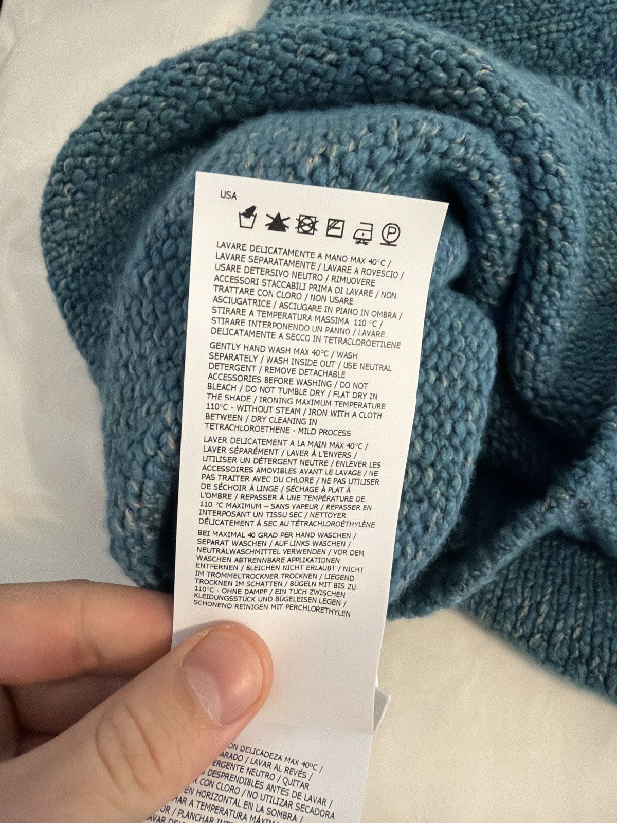 Stone Island Fancy yarn mouline wool sweater with raglan sleeves Size US M / EU 48-50 / 2 - 8 Thumbnail