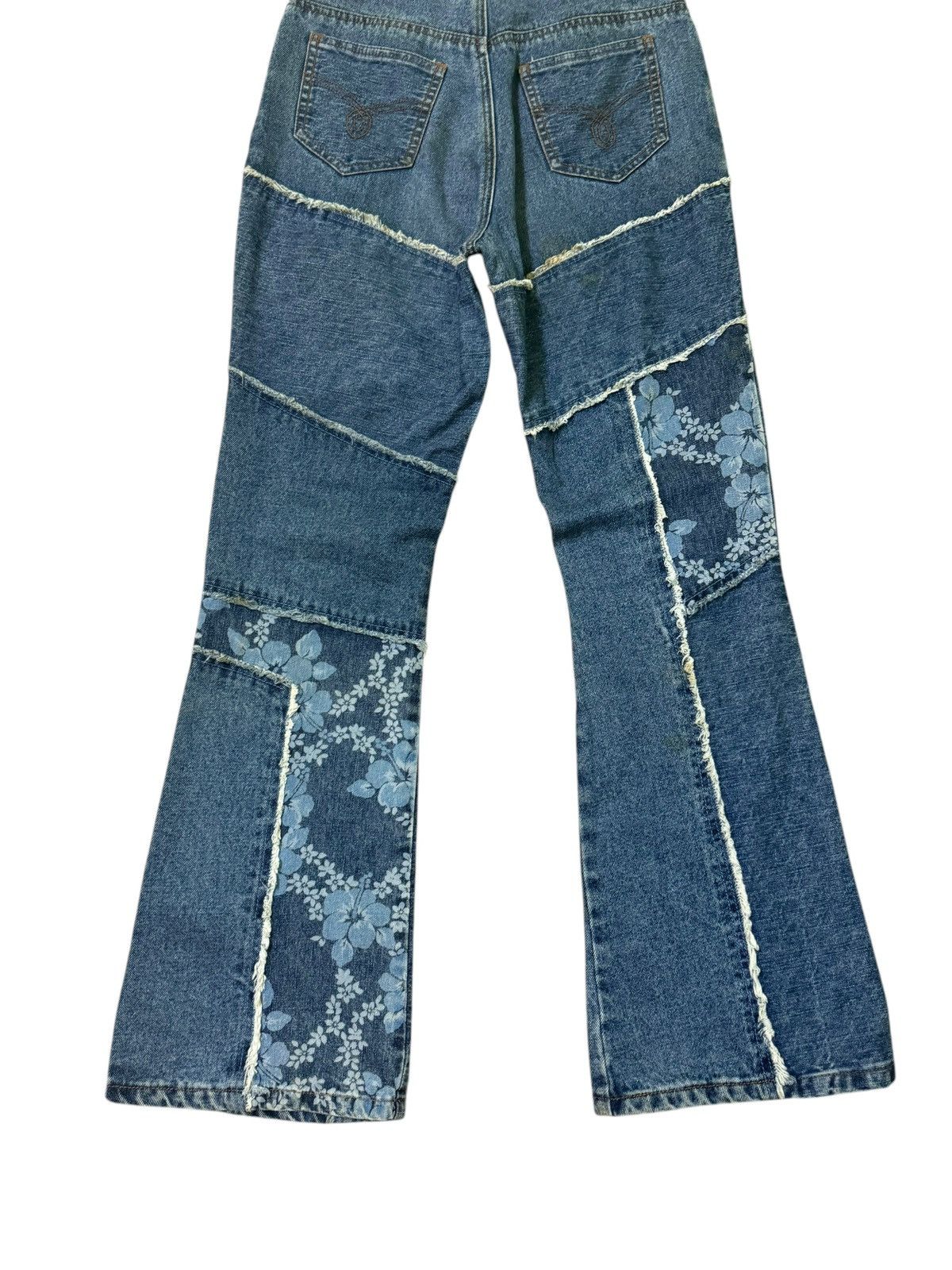 Vintage Crazy Flared CAT Reconstructed Reworked jeans Size 26" / US 2 / IT 38 - 13 Thumbnail