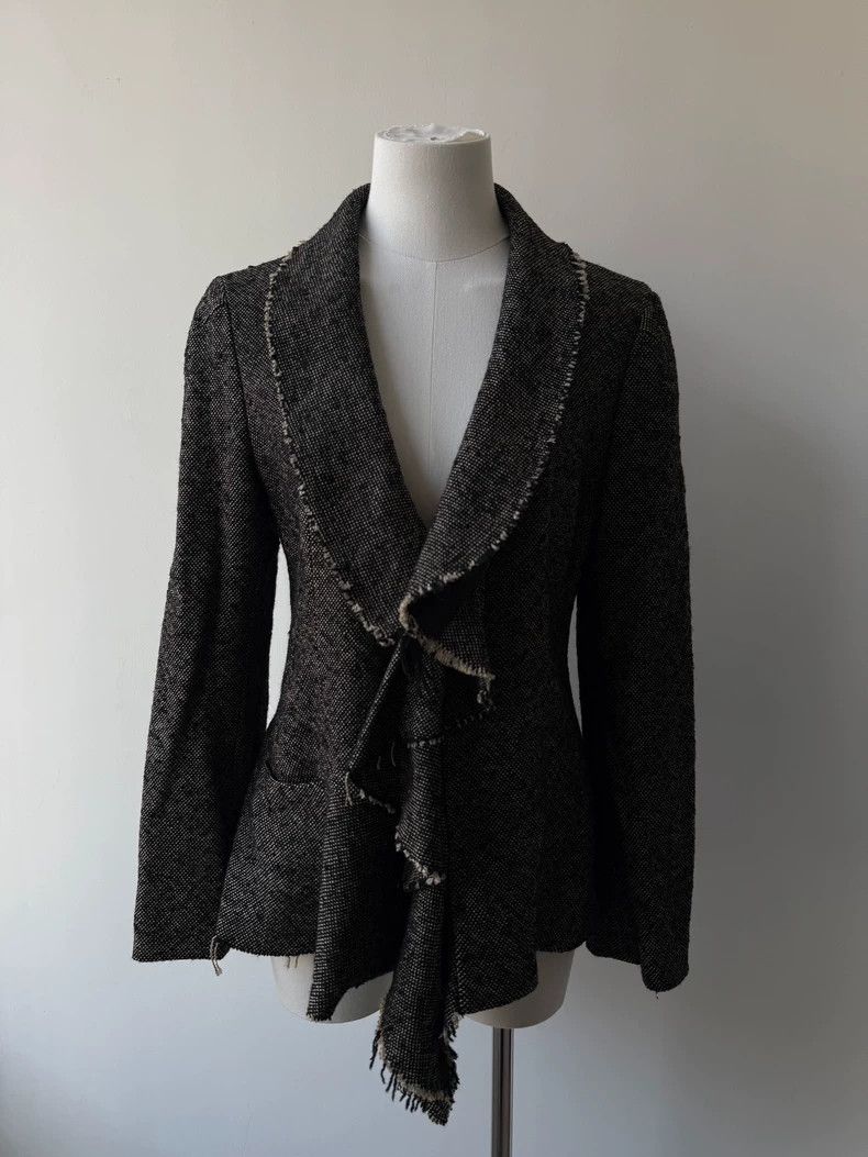 ジャケット・アウター Yohji Yamamoto Wool Tailored Jacket WOOL GABARDINE ZIP DETAIL PANELED JACKET – THE SHOP YOHJI YAMAMOTO