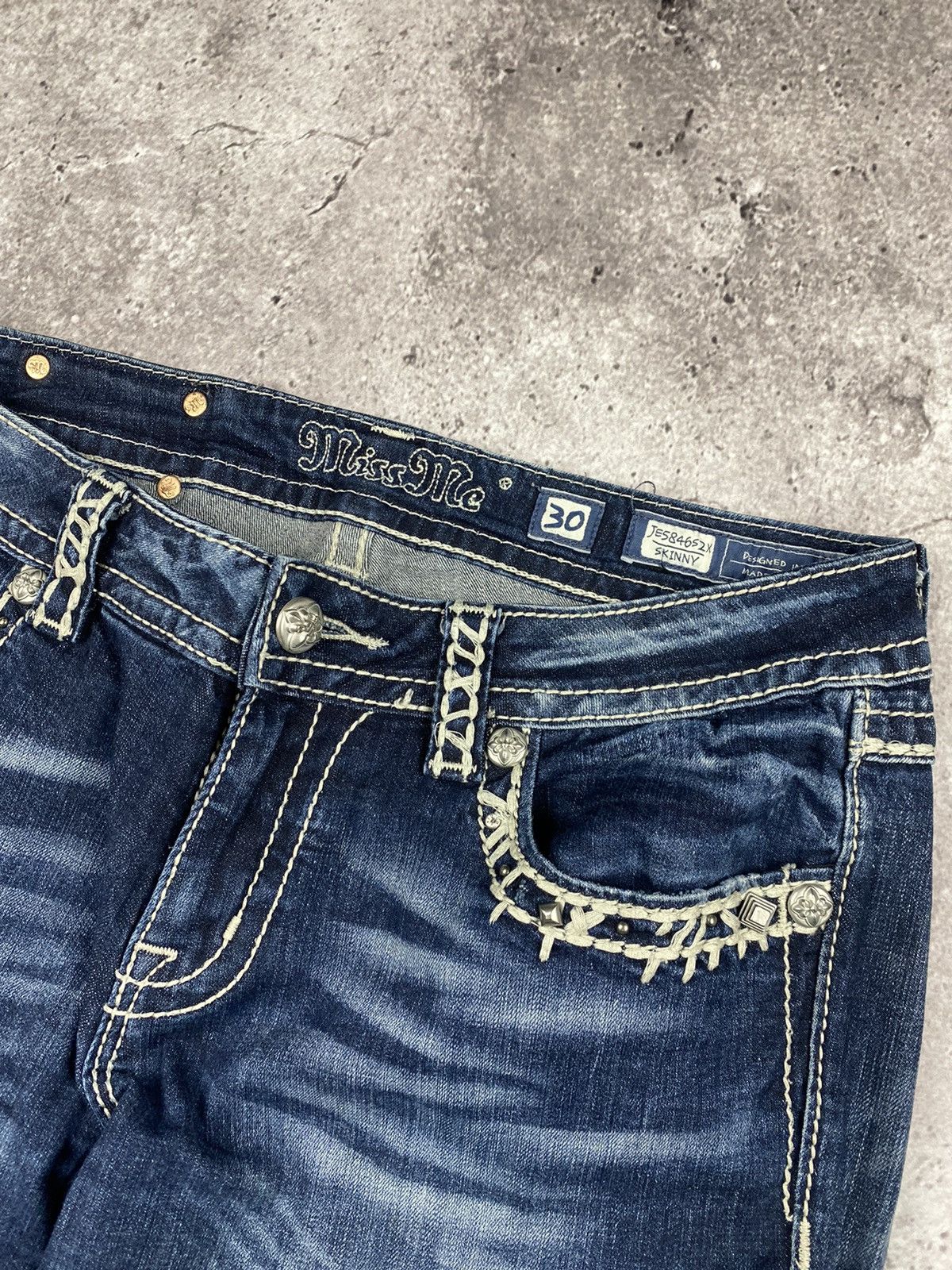 Affliction × Japanese Brand × Miss Me crazy vintage y2k affliction style miss me jeans Japan denim Size 30" / US 8 / IT 44 - 3 Thumbnail