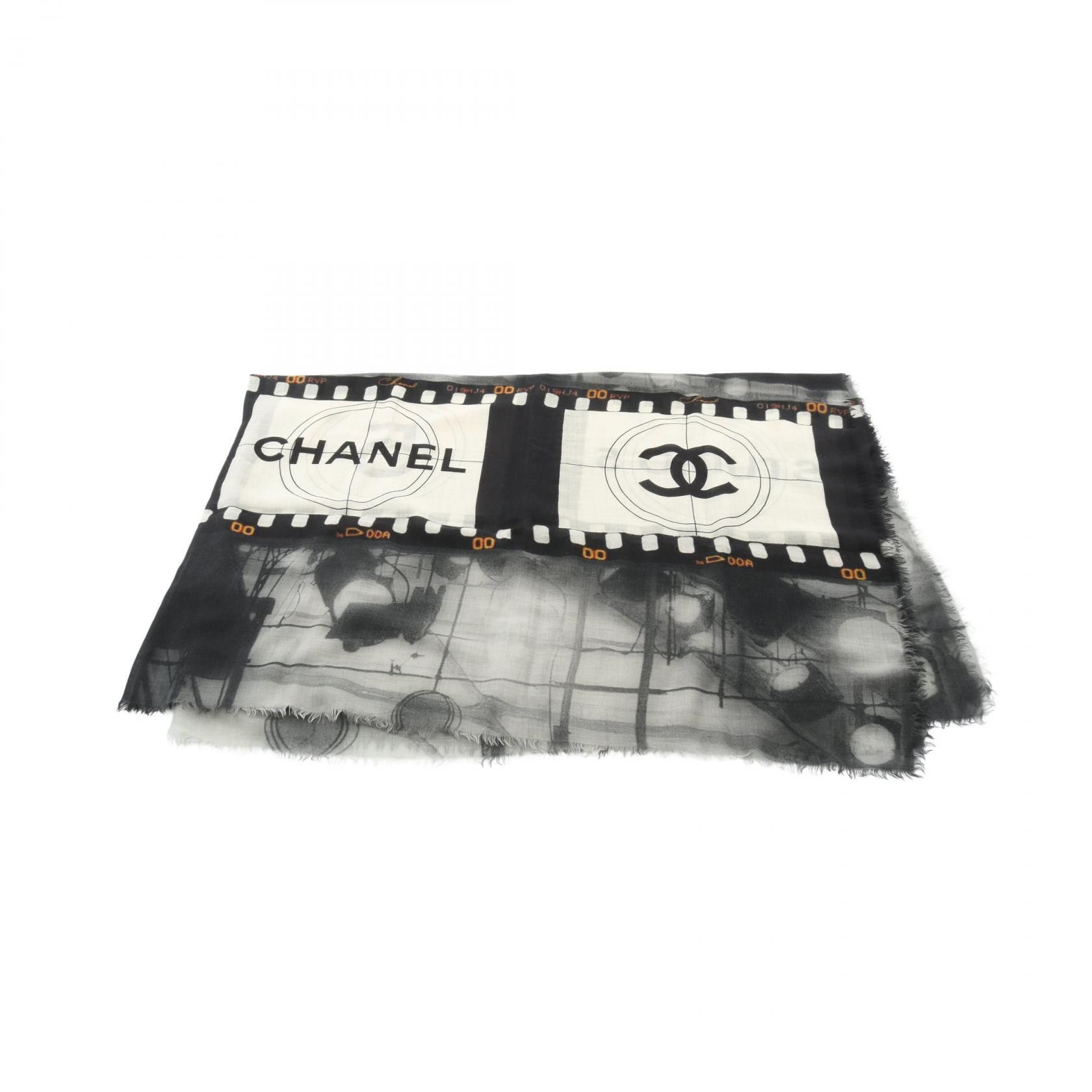 Chanel Chanel Chanel Logo Cashmere Scarf Textile Scarf DUTY FREE for USA Size ONE SIZE - 1 Thumbnail