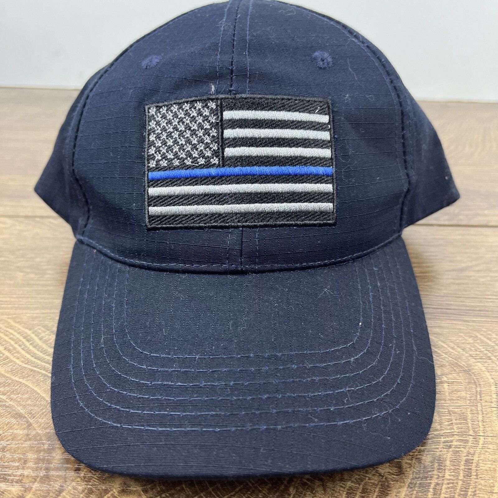 Other USA Flag Hat Blue Line Police Flag Hat Blue Adjustable Hat B Size ONE SIZE - 6 Thumbnail