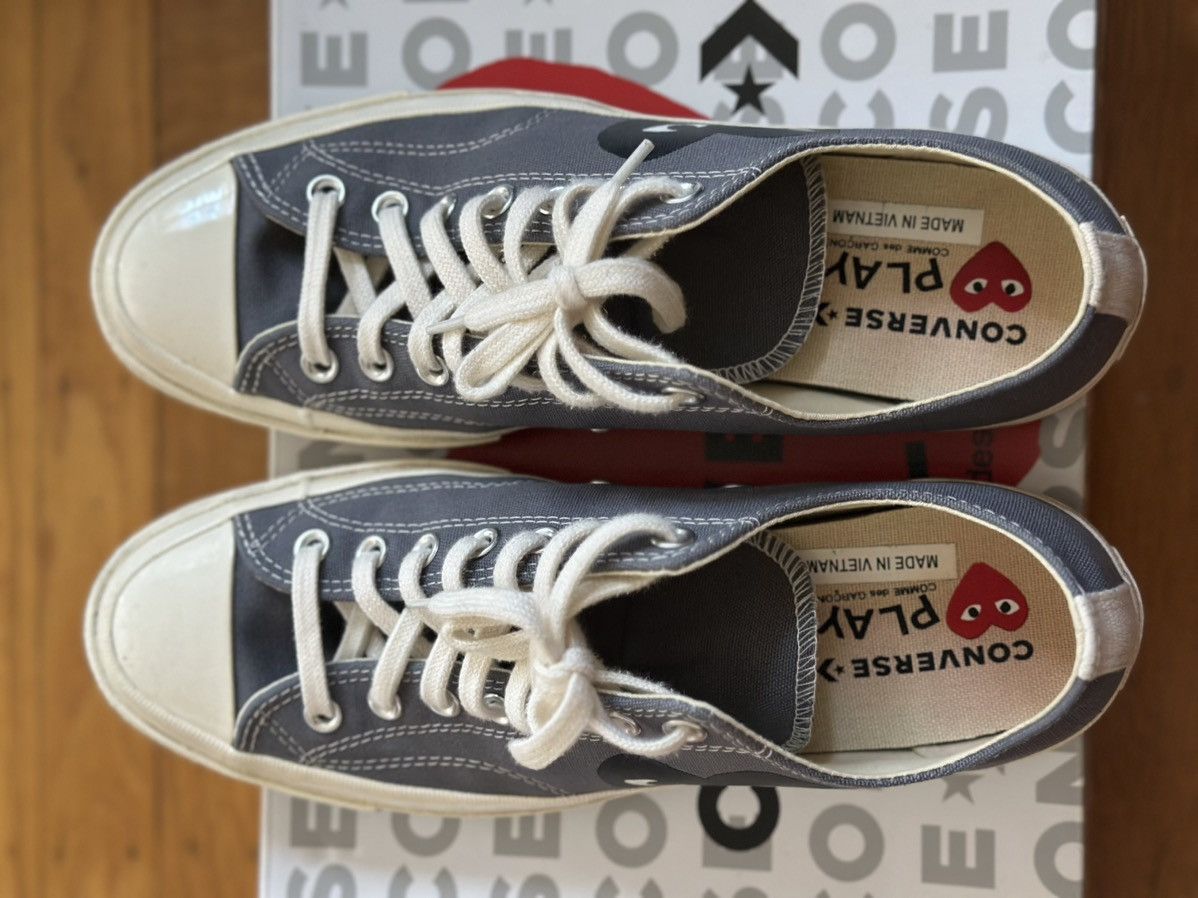 Comme des Garcons × Converse Chuck 70 CDG Ox Steel Gray/Egret/Black Size US 10 / EU 43 - 3 Thumbnail