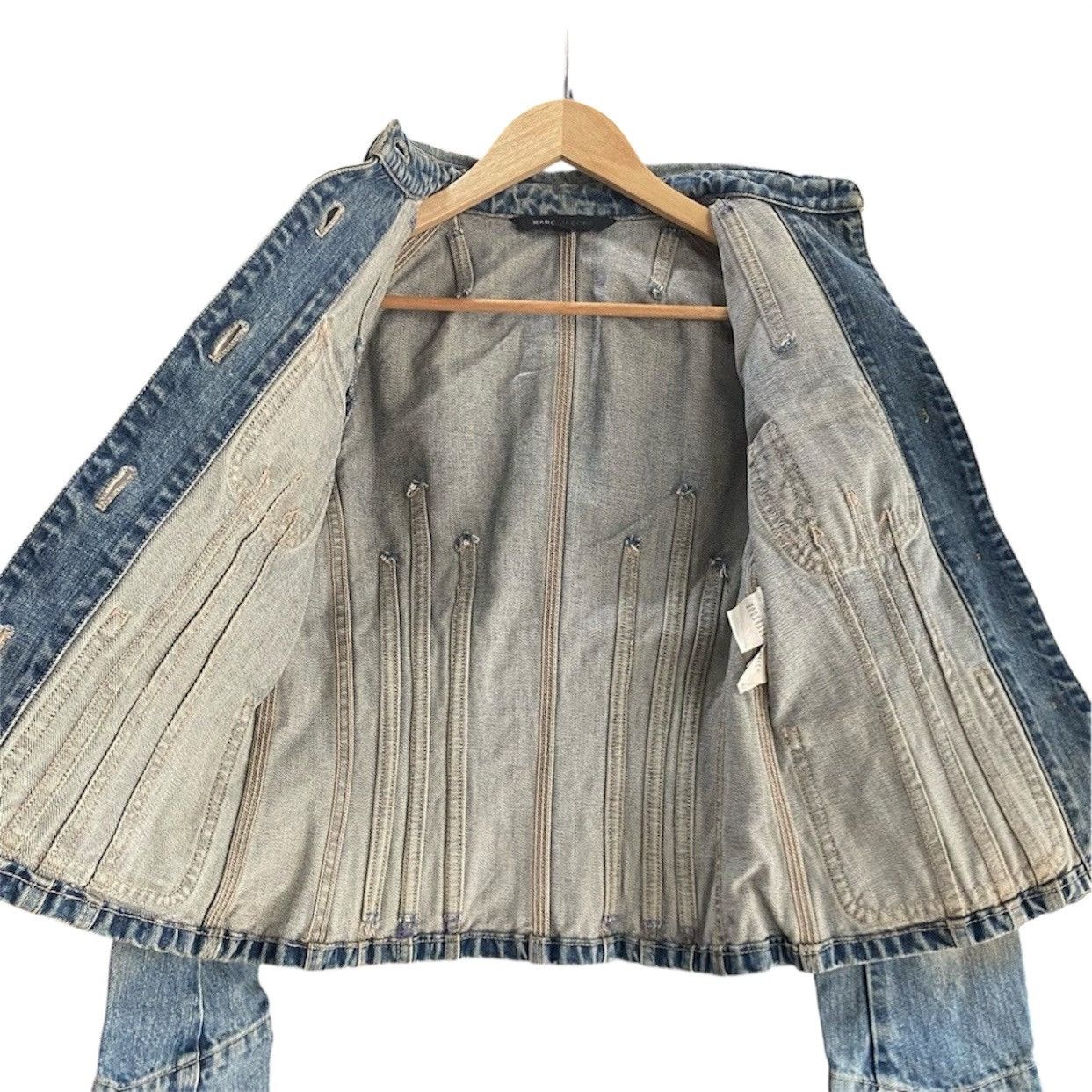 Marc Jacobs Vintage Y2K Marc Jacobs Puff Sleeve Denim Trucker Jacket Size S / US 4 / IT 40 - 3 Thumbnail