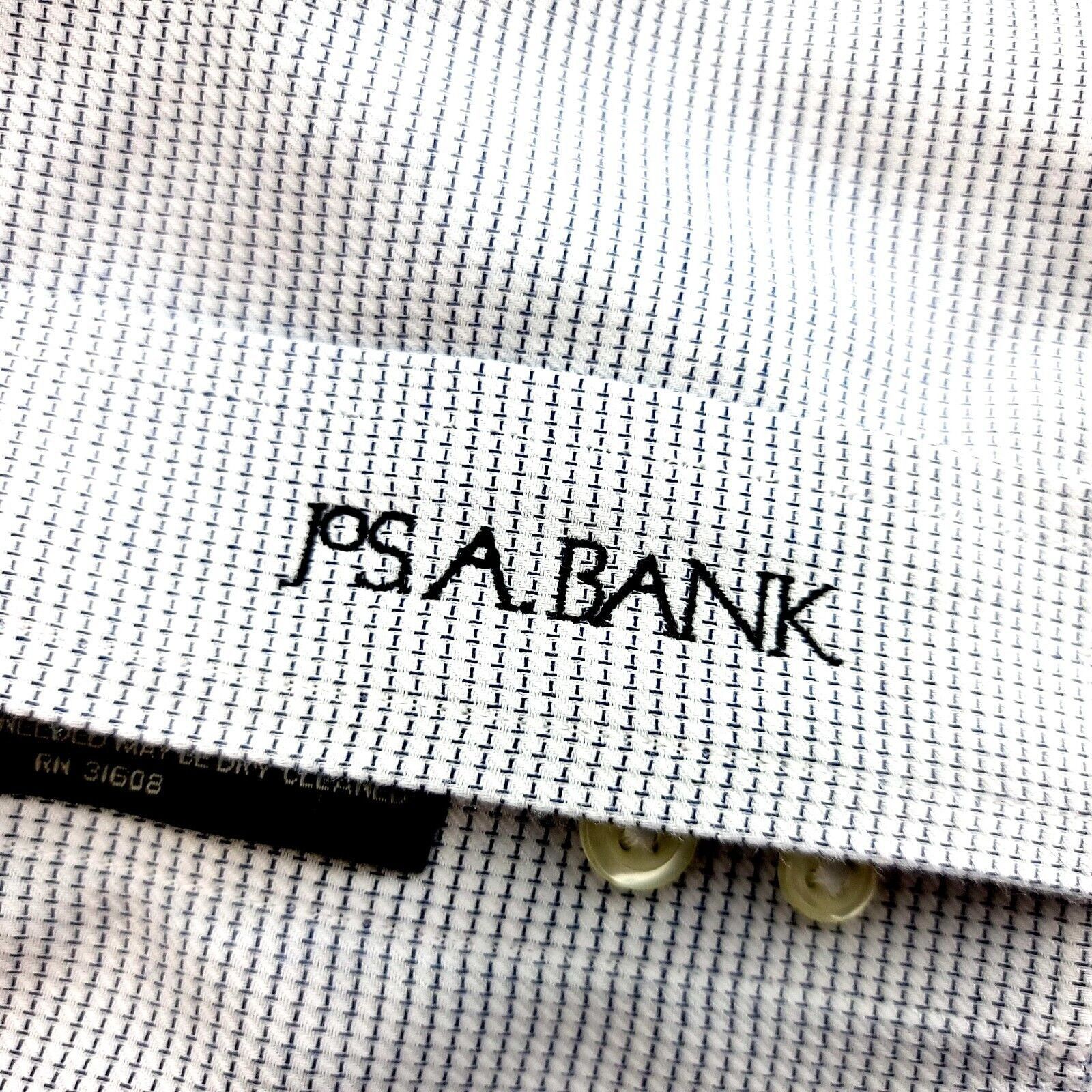 Jos. A. Bank Jos A Bank Signature Button Front Dress Shirt 16-33 White Bl Size US L / EU 52-54 / 3 - 8 Thumbnail