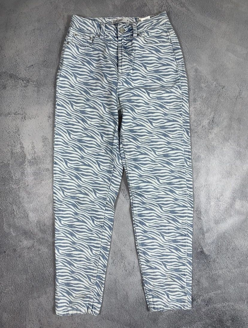 Japanese Brand × Vintage Vintage Y2K mom zebra denim pants trousers size japanese 24 Size 24" / US 00 / IT 34 - 7 Thumbnail