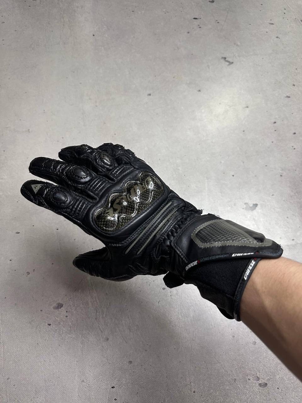 Dainese Dainese Carbon Cover Motorcycle Gloves Leather Black Racing Size ONE SIZE - 10 Thumbnail