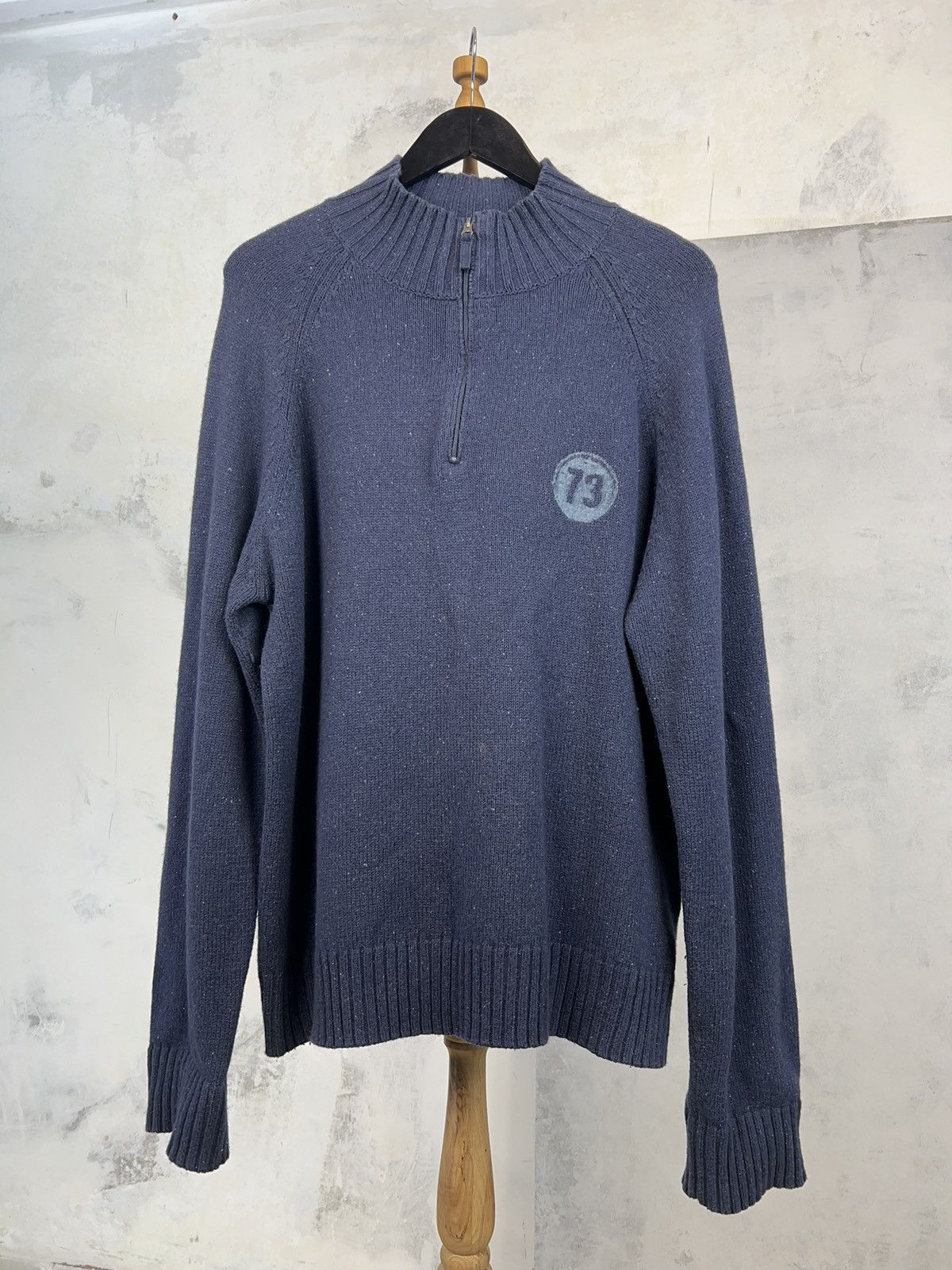 Timberland Vintage Timberland Big Logo Blue Sweater Jumper L - XL Size US L / EU 52-54 / 3 - 1 Thumbnail