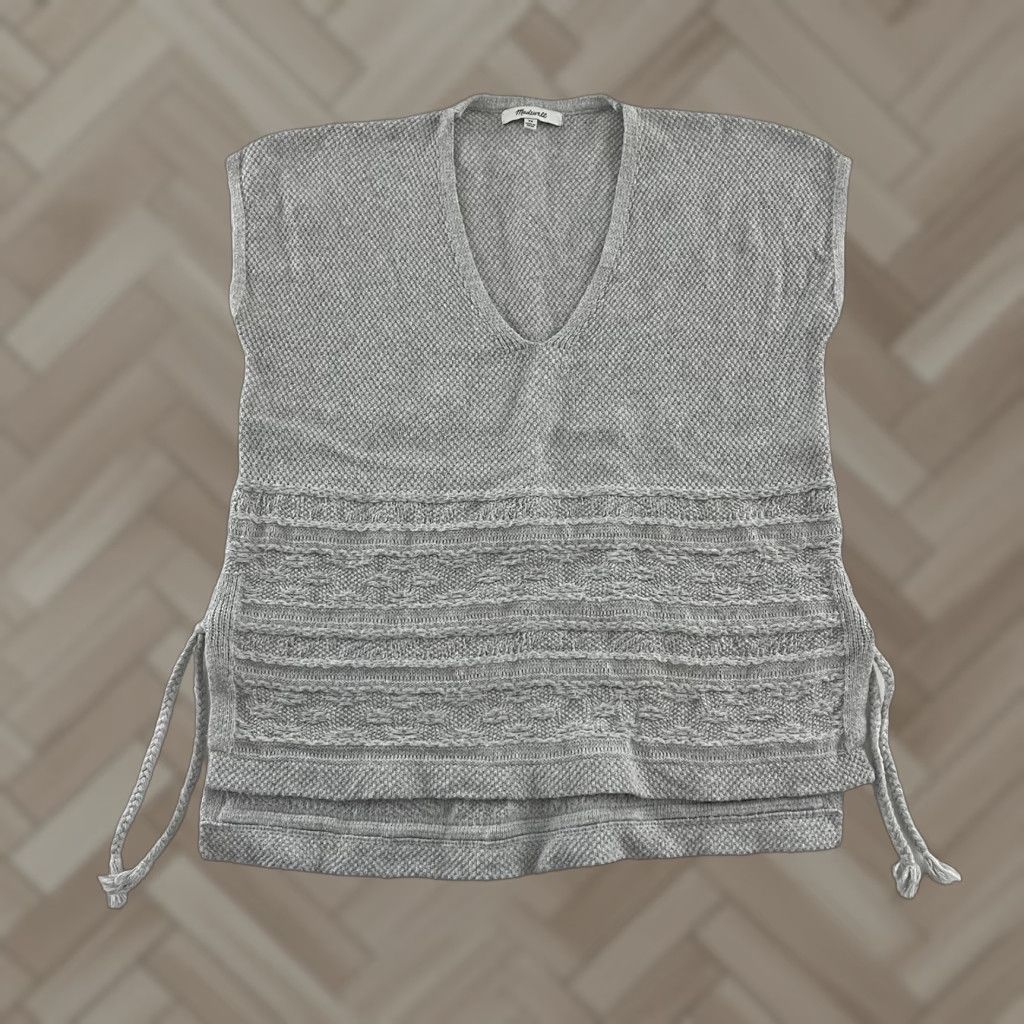 Madewell Madewell Short Sleeve V-Neck Sleeveless Sweater Top Women's XS Gray Size XS / US 0-2 / IT 36-38 - 1 Thumbnail