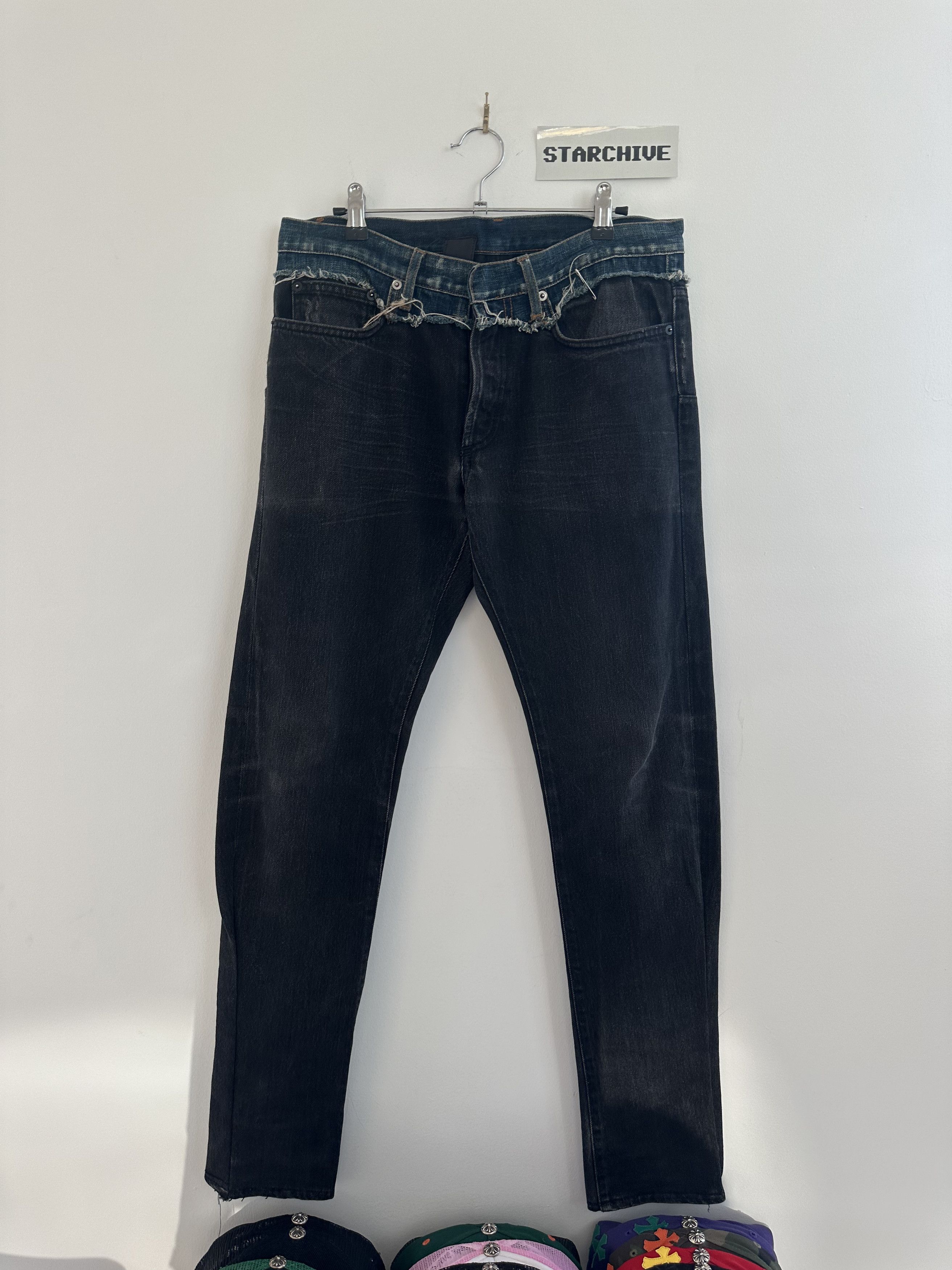 image of Dior Aw06 Cumberbund Denim in Black, Men's (Size 31)