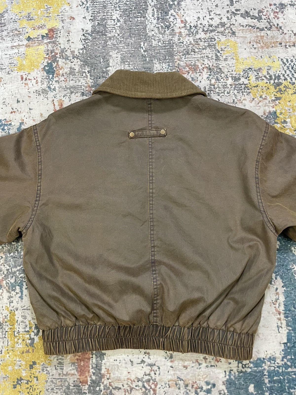 Zara ZARA Corduroy Collar Waxed Bomber Jacket Size XS / US 0-2 / IT 36-38 - 5 Thumbnail