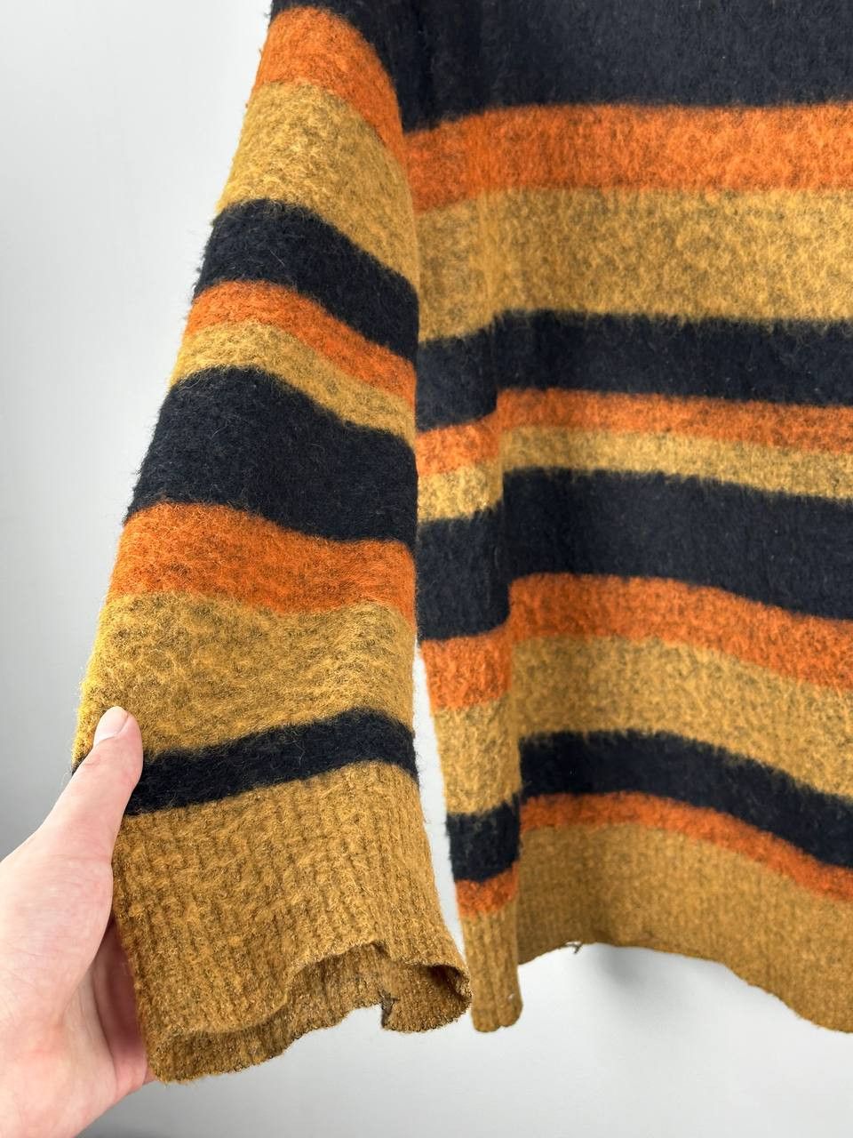 Japanese Brand Alpaca Striped Mohair Sweater Made In Italy Size US L / EU 52-54 / 3 - 8 Thumbnail