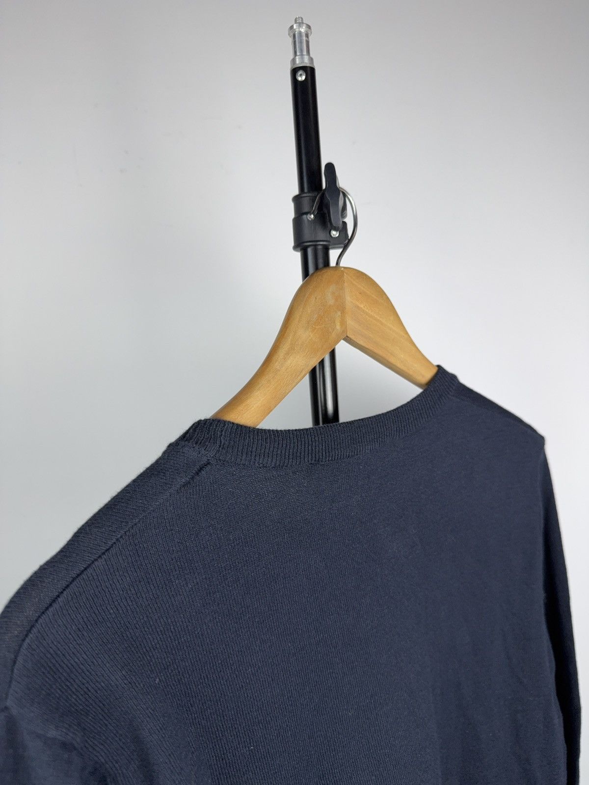 Diesel Luxury 00s Diesel Knit Sweater Navy Minimal Logo Crewneck Size US M / EU 48-50 / 2 - 14 Thumbnail