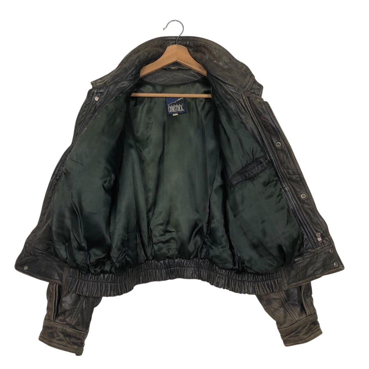 Japanese Brand Robert Comstock Vintage Black Leather Bomber Jacket Size US M / EU 48-50 / 2 - 14 Thumbnail
