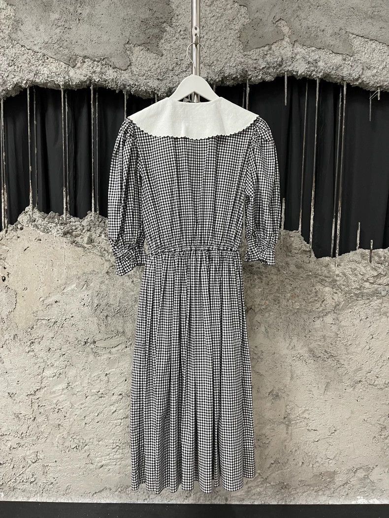 Prada Miumiu Checkered Dress with White Collar -2505 Size S / US 4 / IT 40 - 2 Thumbnail