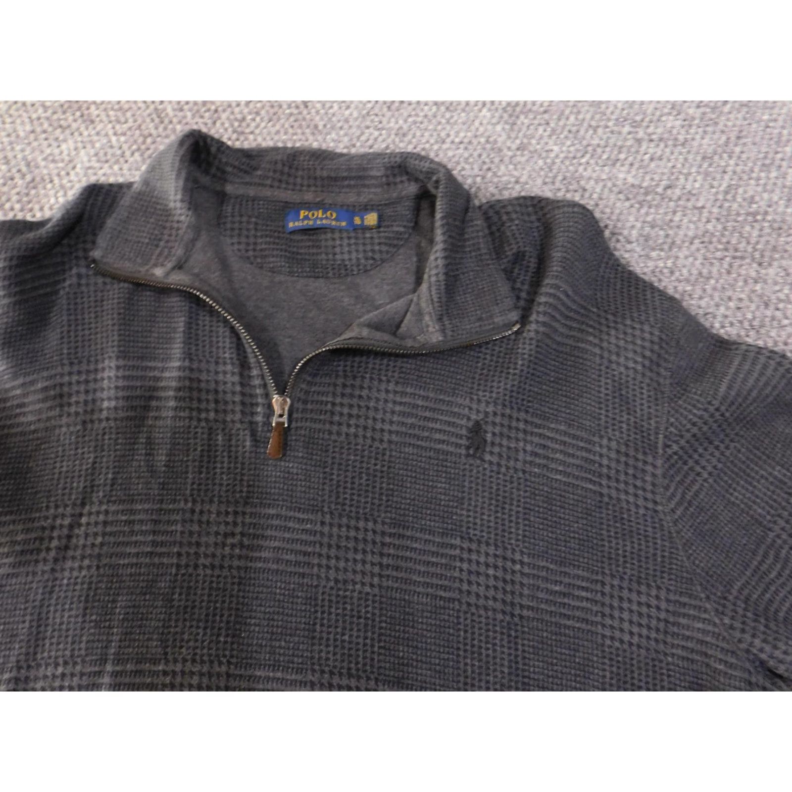 Polo Ralph Lauren Polo Ralph Lauren Sweater XL Gray Plaid Half Zip Pullover Checkered Classic Preppy Mens Size US XL / EU 56 / 4 - 4 Thumbnail