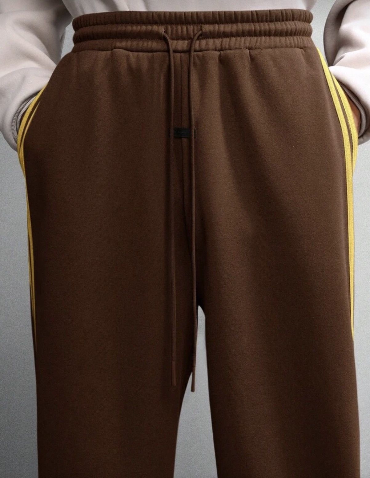 Japanese Brand Wide-Leg Stripe Sweatpants - Heavy Fleece Size US 32 / EU 48 - 5 Thumbnail