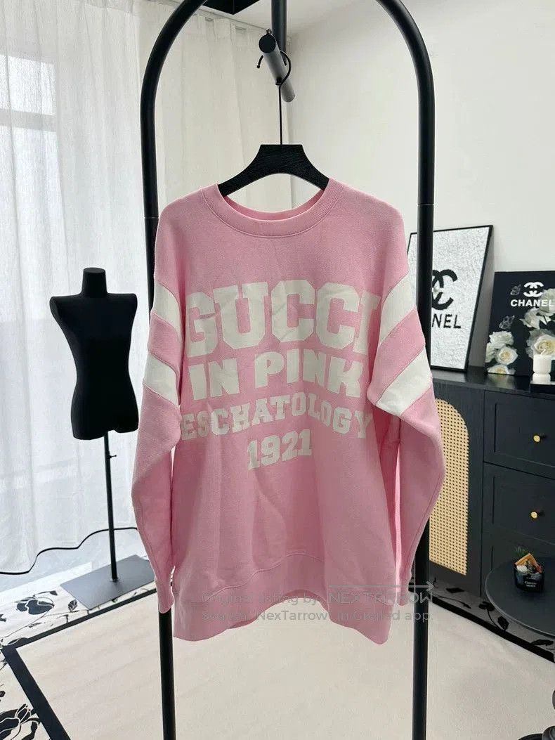 Gucci Gucci Pink Cotton Double-sided Sweatshirt. Size US S / EU 44-46 / 1 - 1 Thumbnail
