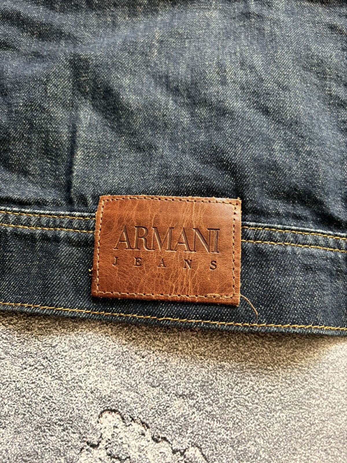 Armani Vintage Armani Jeans Dark Wash Denim Jacket Italy Size S Size US S / EU 44-46 / 1 - 12 Thumbnail