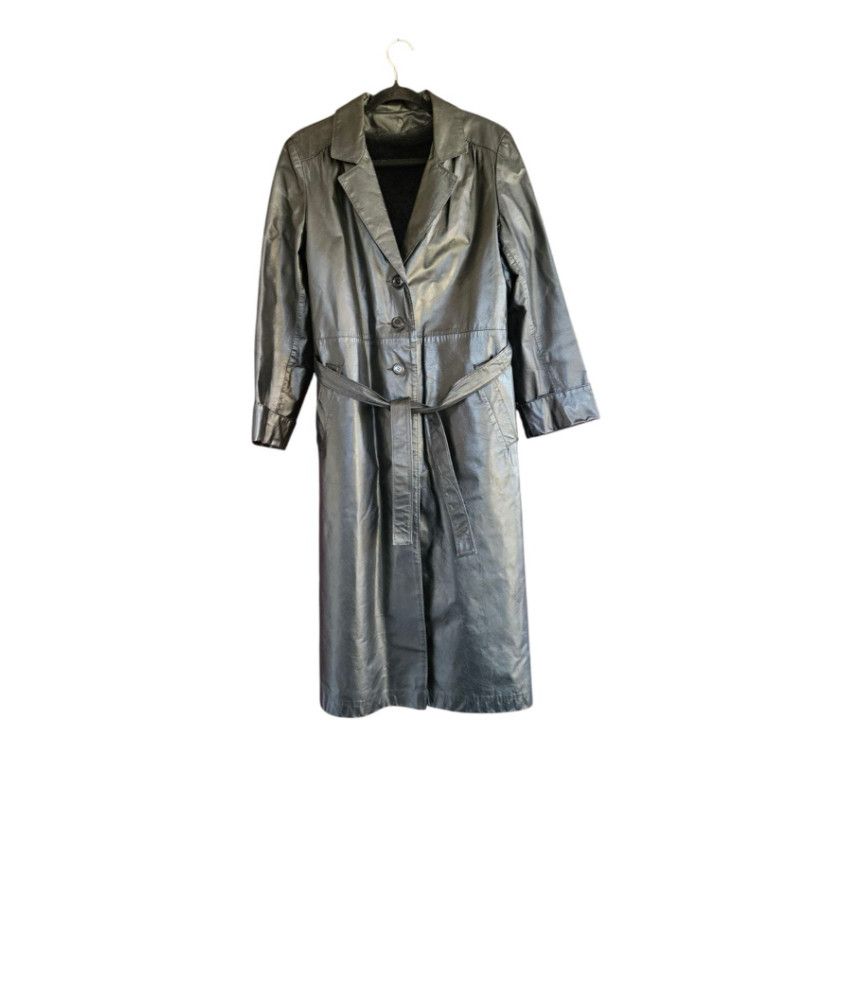 Sears Vintage 70s Sears Leather Trench Coat Size XL / US 12-14 / IT 48-50 - 1 Thumbnail