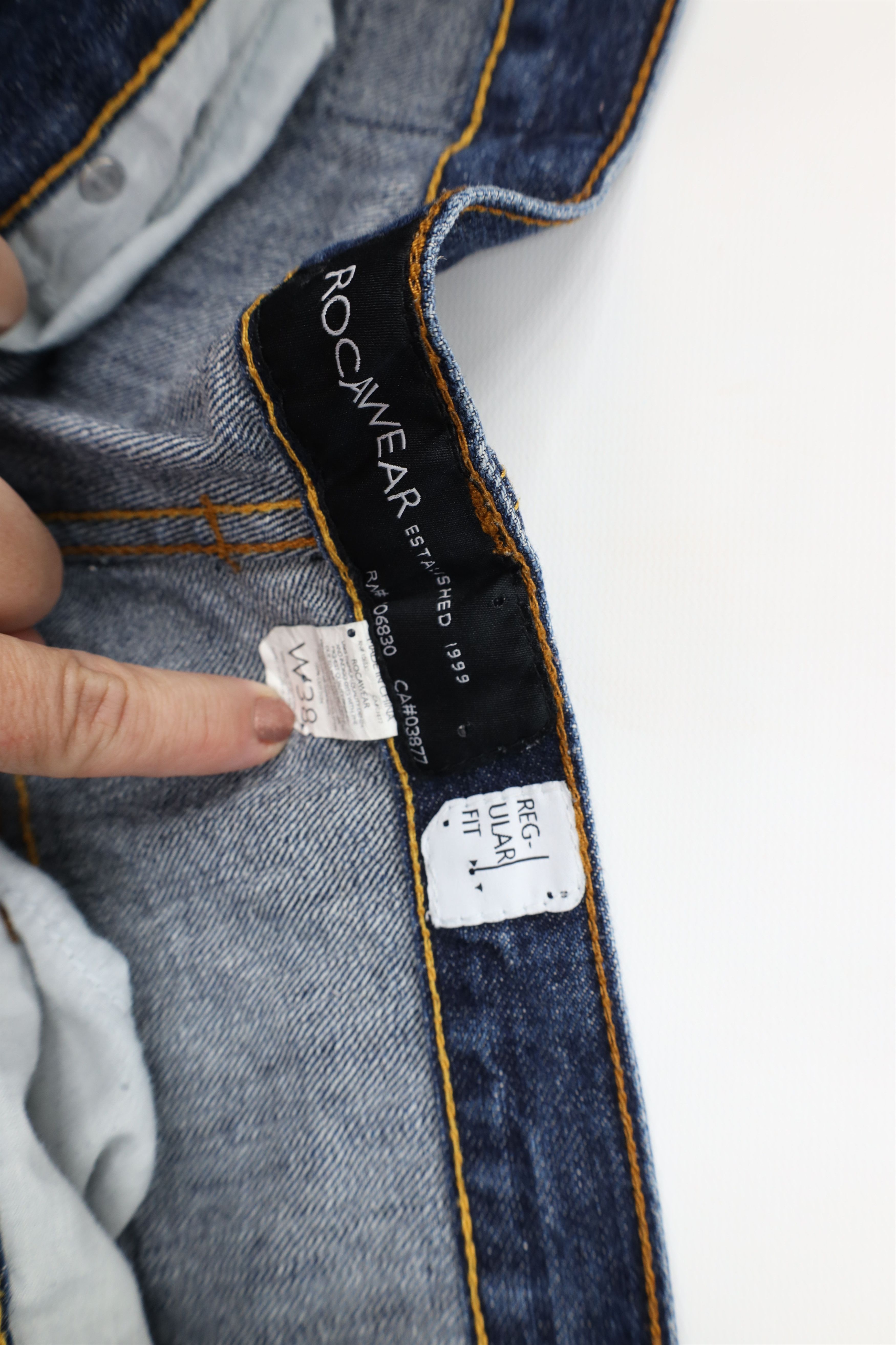 Rocawear Vintage 90s Y2K Rocawear Regular Baggy Wide Leg Denim Jeans Size US 38 / EU 54 - 10 Thumbnail