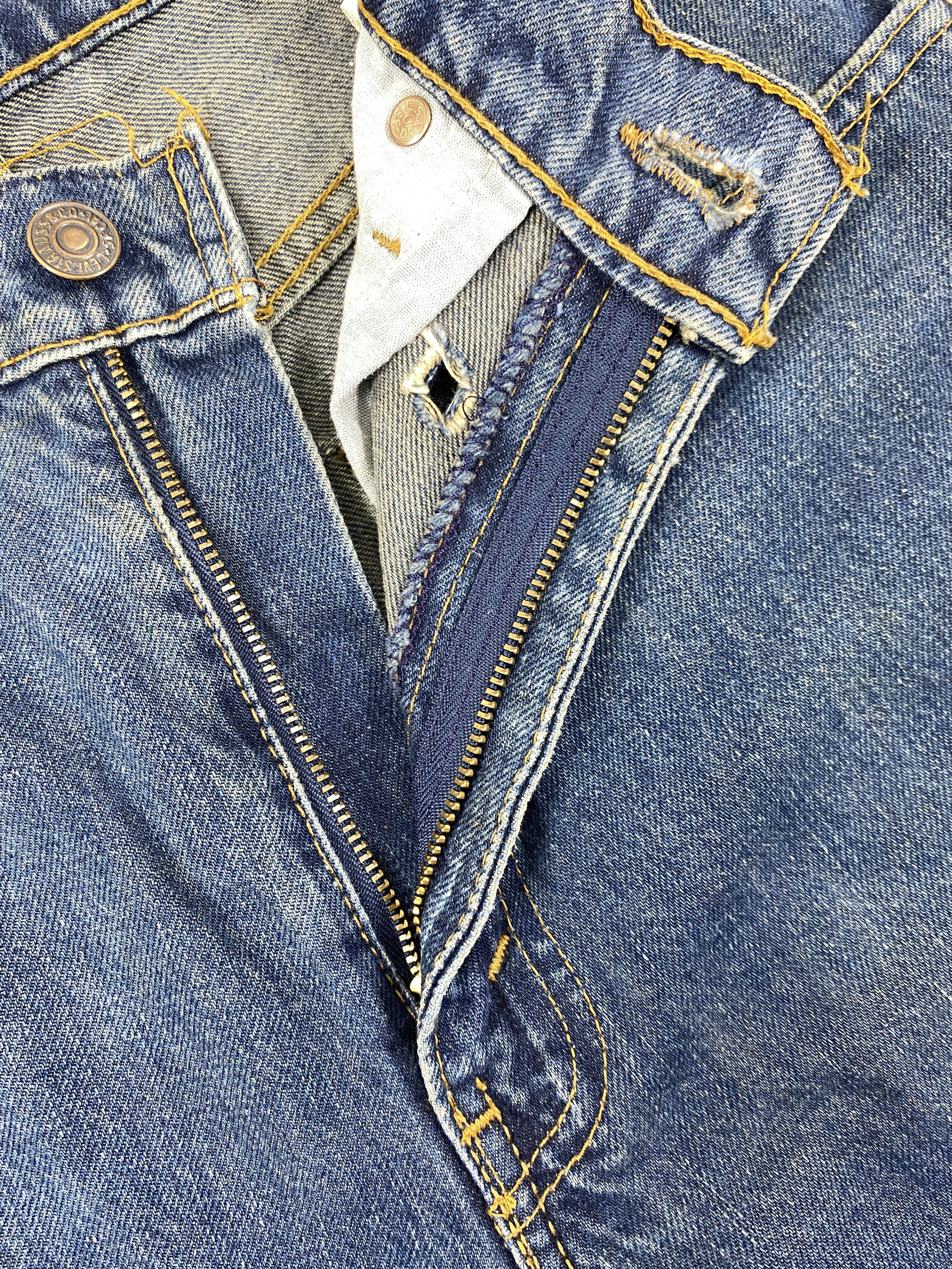 Levi's 90s Blue Vintage Levi's 504 USA 31x31.5 Denim -JN1086 Size US 31 - 7 Thumbnail