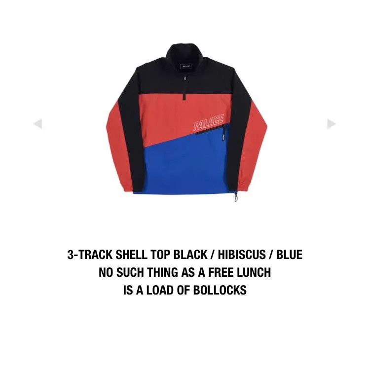 Palace Palace 3 Track Shell Colorblock Zip Jacket Black/White S Size US S / EU 44-46 / 1 - 5 Thumbnail