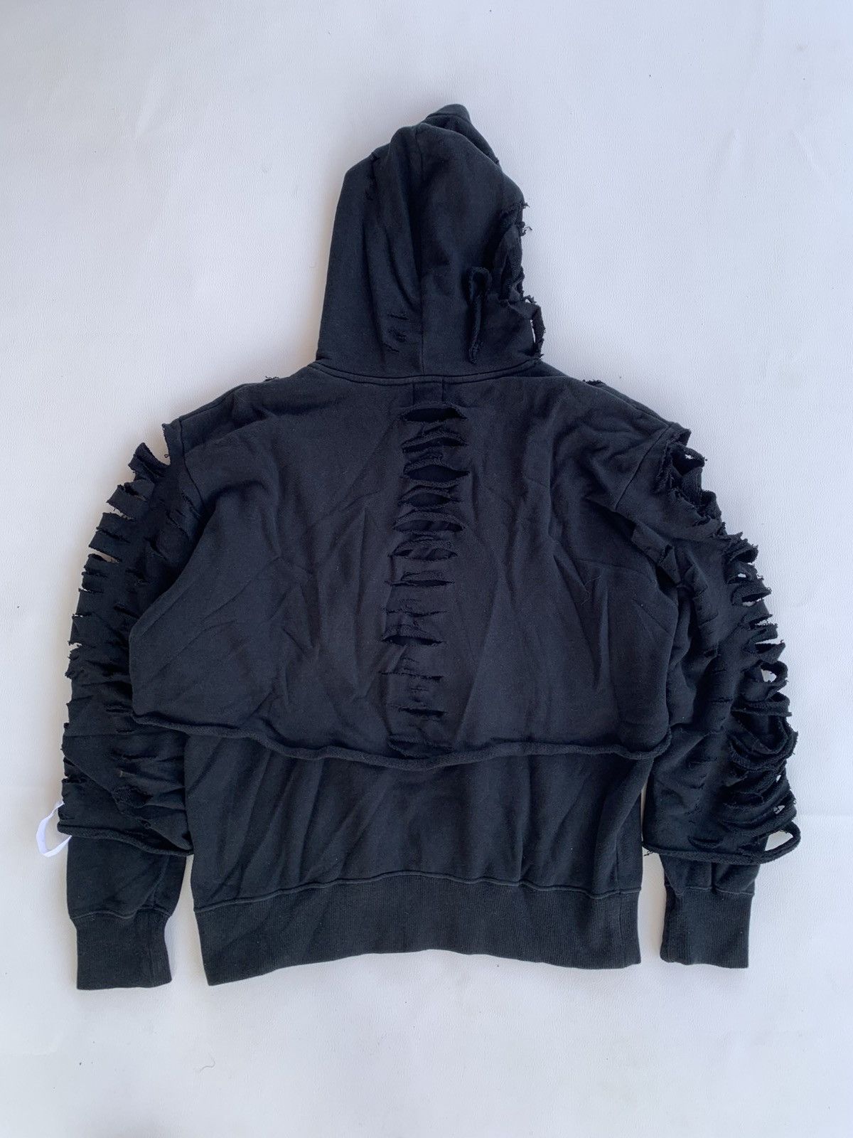 KMRii FULL BK Crazy Distressed Double Layer Japanese Style Hoodie Size US M / EU 48-50 / 2 - 3 Thumbnail