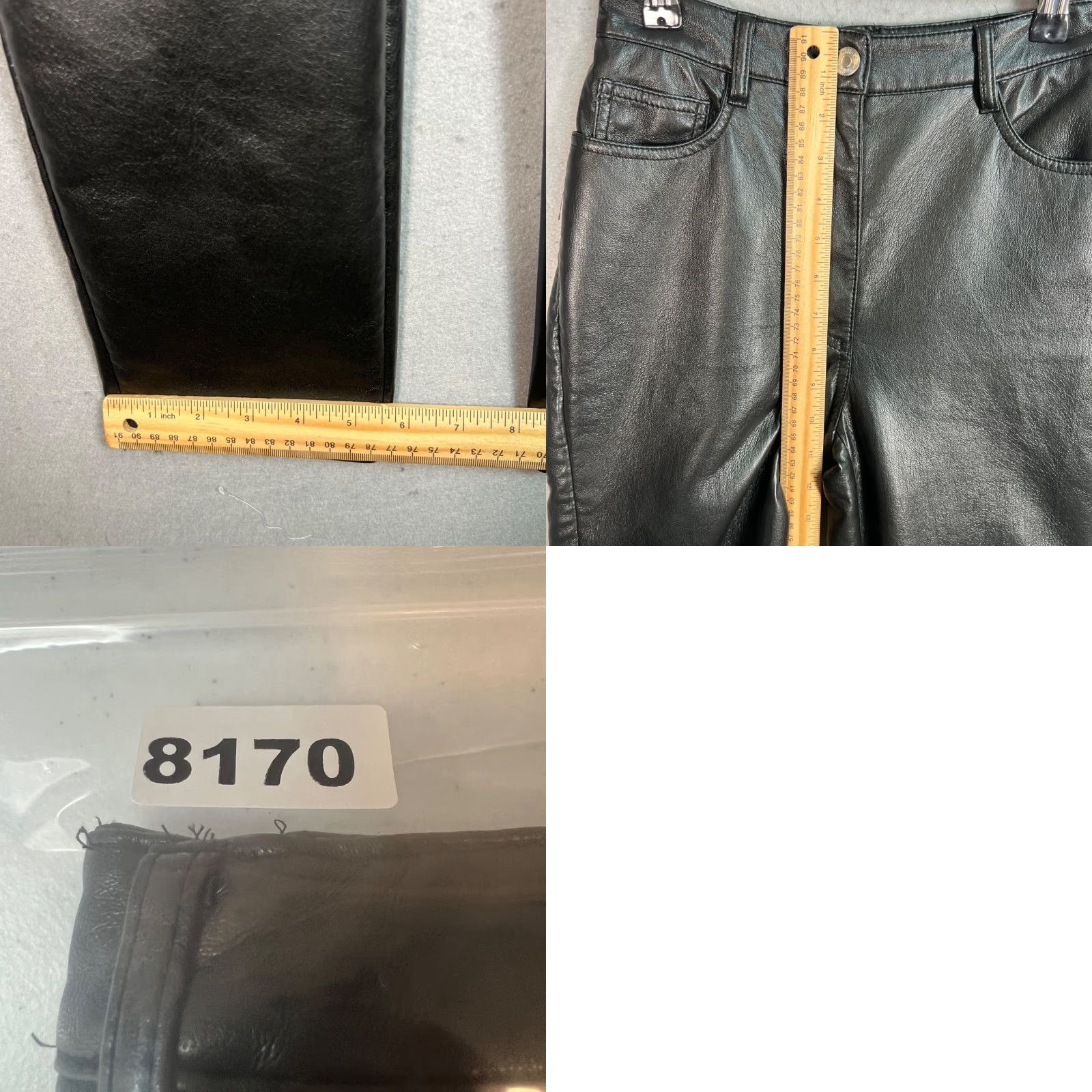 Vintage Wilfred Black Faux Leather High-Waisted Slim Fit Pants Womens Size 2 Size 26" / US 2 / IT 38 - 8 Thumbnail