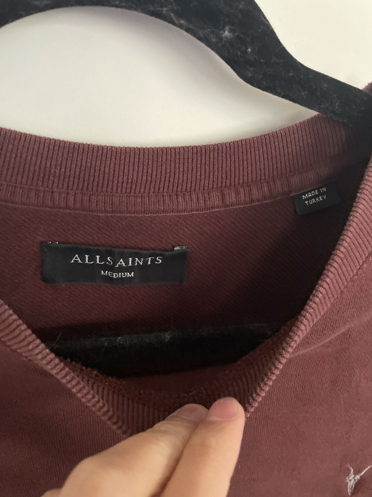 Allsaints AllSaints burgundy red crew neck sweatshirt Size US M / EU 48-50 / 2 - 3 Thumbnail