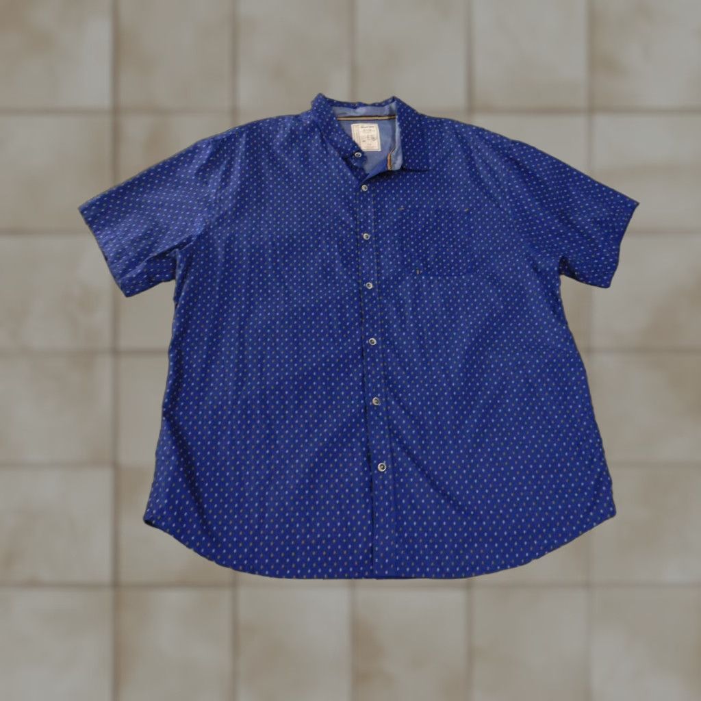 Alexander Julian Alexander Julian Colors Shirt 2XL Blue Mens Geometric Button-Up Casual Twill Cotton Short Sleeve Button-Down Neckline Collar Size US XXL / EU 58 / 5 - 1 Thumbnail