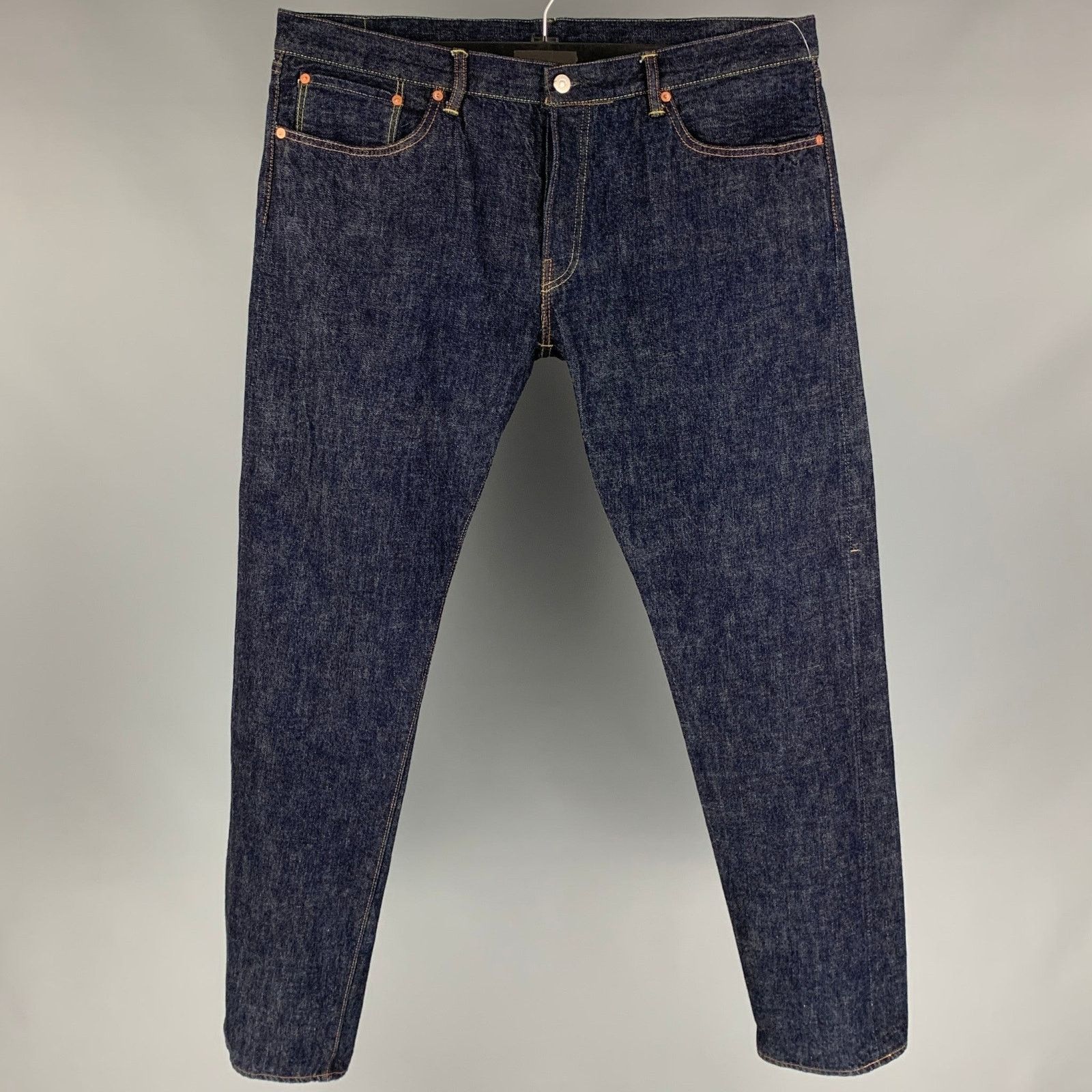 TCB Jeans 40 Indigo Contrast Stitch Selvedge Denim Button Fly Jeans Size US 40 / EU 56 - 1 Thumbnail