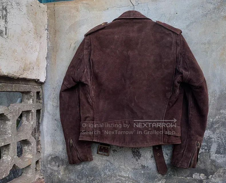 Schott Schott Vintage cable-stayed motorcycle leather jacket Size US XS / EU 42 / 0 - 5 Thumbnail