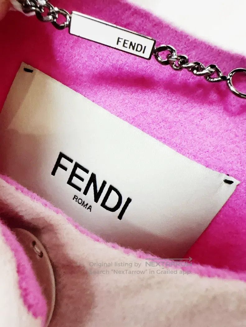 Fendi Fendi Pink Fur Coat with Fox Fur Pockets Size XXS / US 00 / IT 34 - 5 Thumbnail