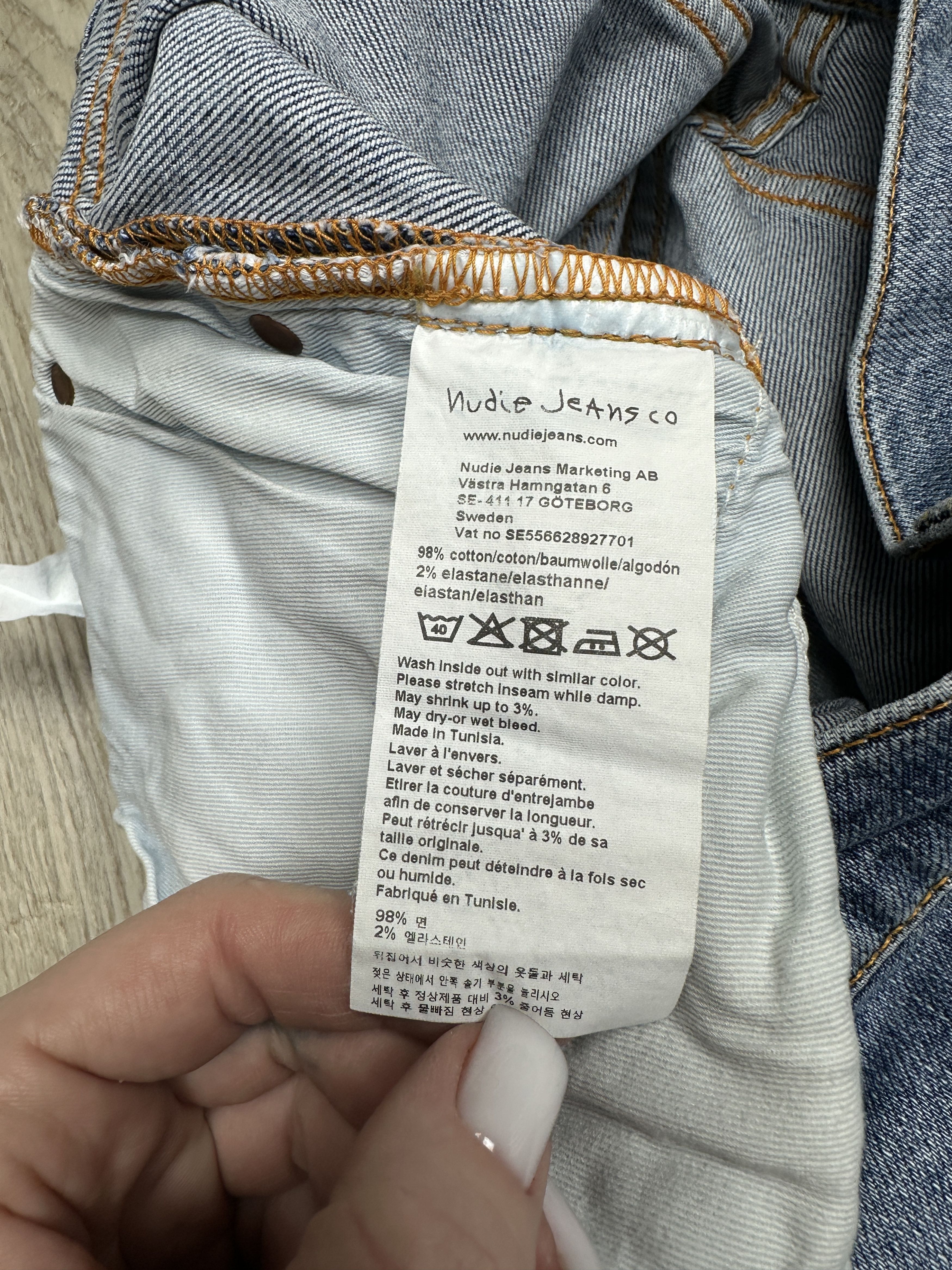 Nudie Jeans Nudie Jeans Lean Dean Vintage Mens Denim Pants Size US 31 - 12 Thumbnail