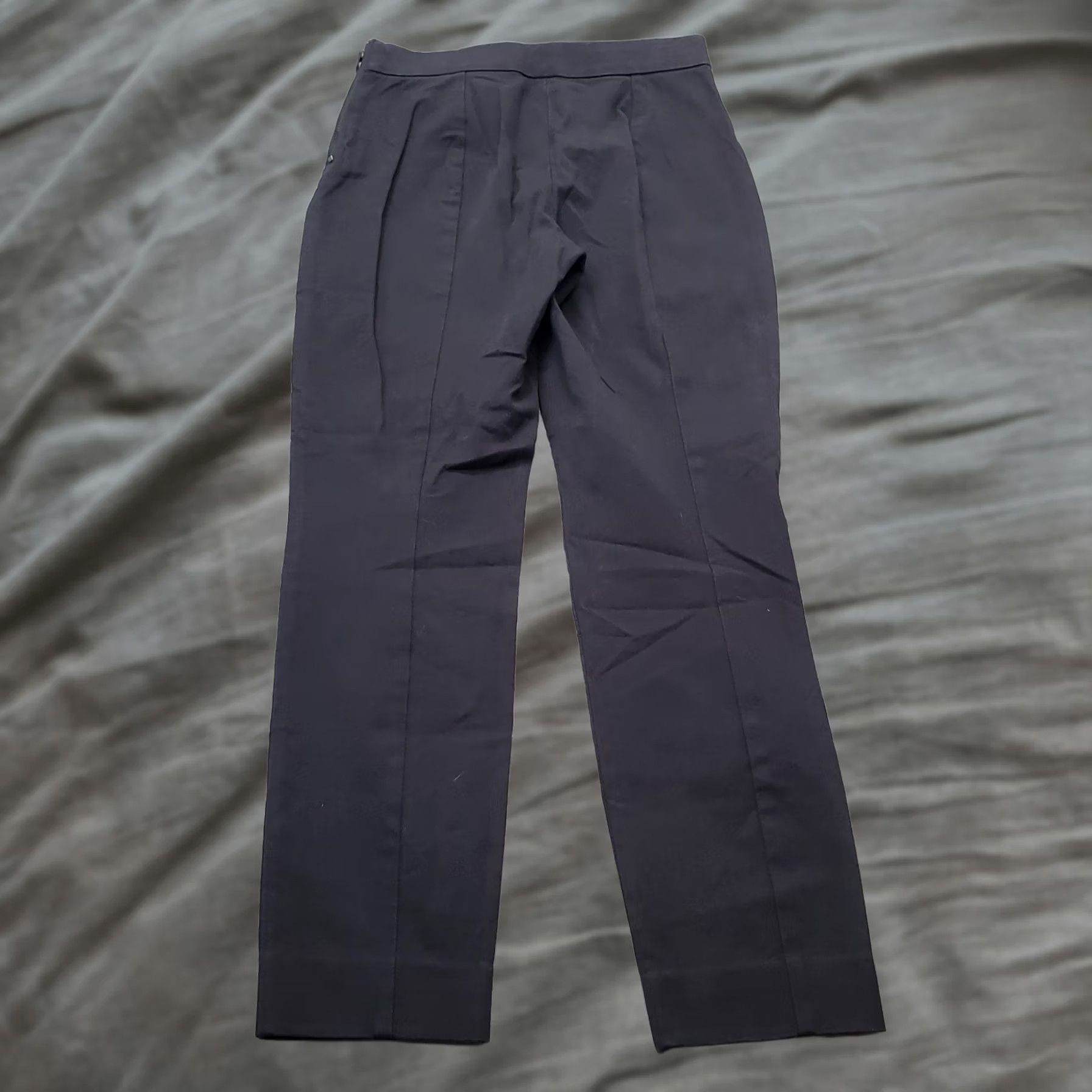 Everlane Everlane Ankle Pants Womens Size 0 Black Business Stretch Side Zip Straight Leg Size 25" / US 0 / IT 36 - 1 Thumbnail