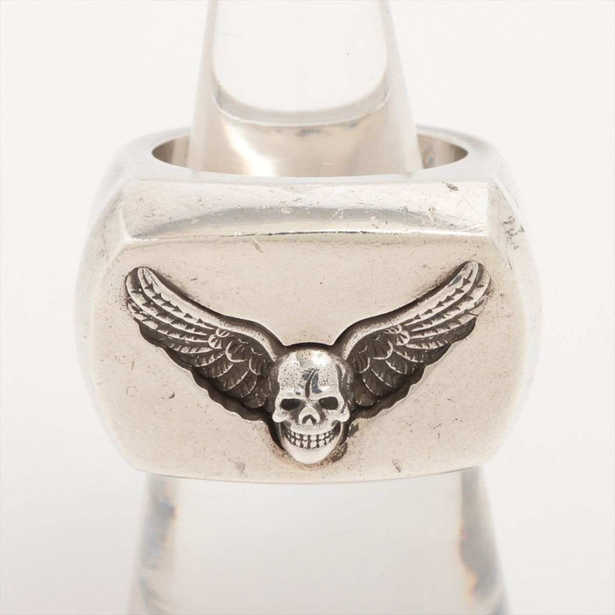 image of Chrome Hearts Foti Mahalia Big Pj Ring in Silver, Men's
