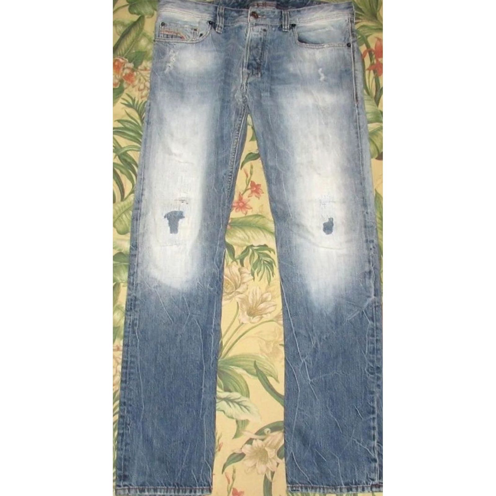 Diesel DIESEL Safado Denim Jeans Button Fly Slim Fit 34 x 32 Men Blue 34x32 Mens Jeans Size US 34 / EU 50 - 3 Thumbnail