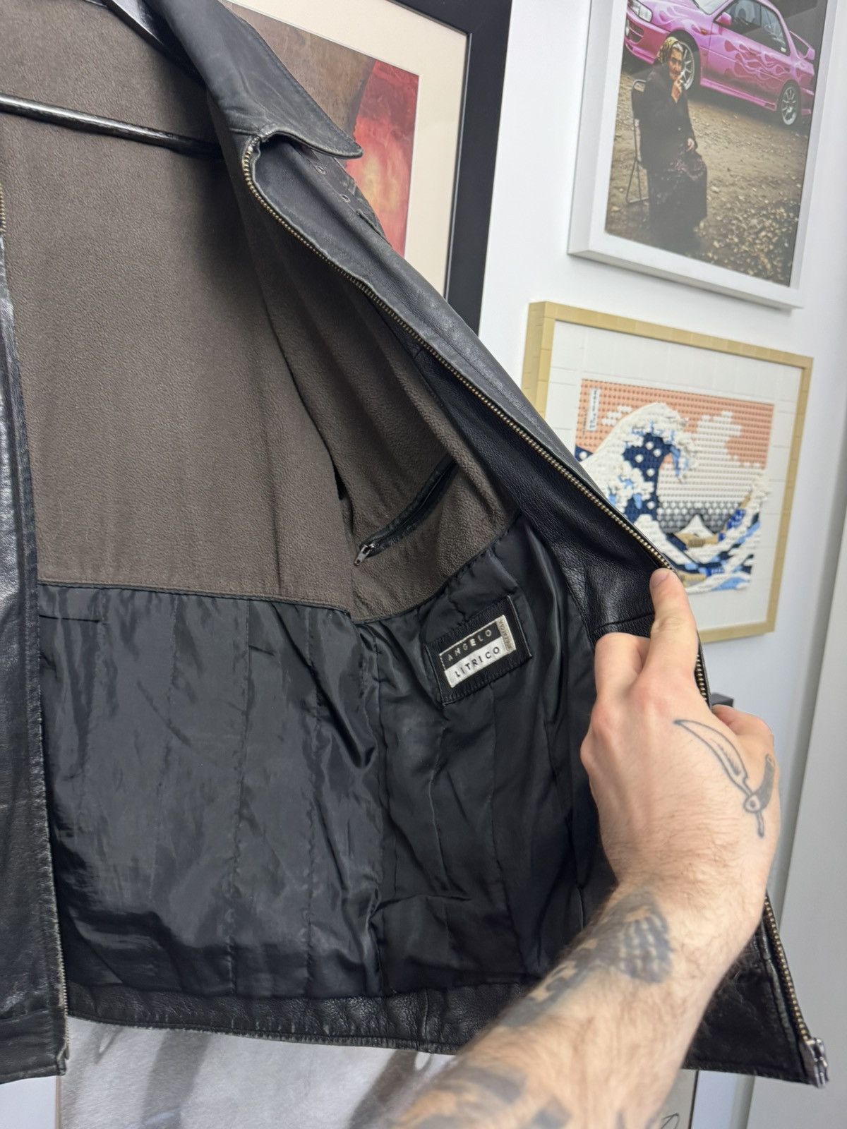 Vintage Rare Vintage 90s leather jacket black faded washed Japanese Size US S / EU 44-46 / 1 - 5 Thumbnail
