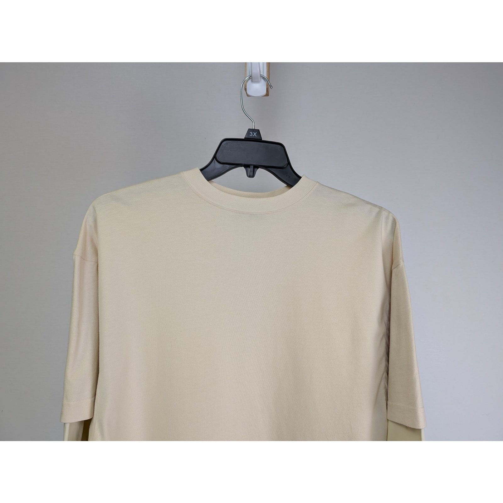 Balenciaga o1rshd1 BAL Back Hem Vintage Jersey Sweatshirt in Beige Size US M / EU 48-50 / 2 - 3 Thumbnail
