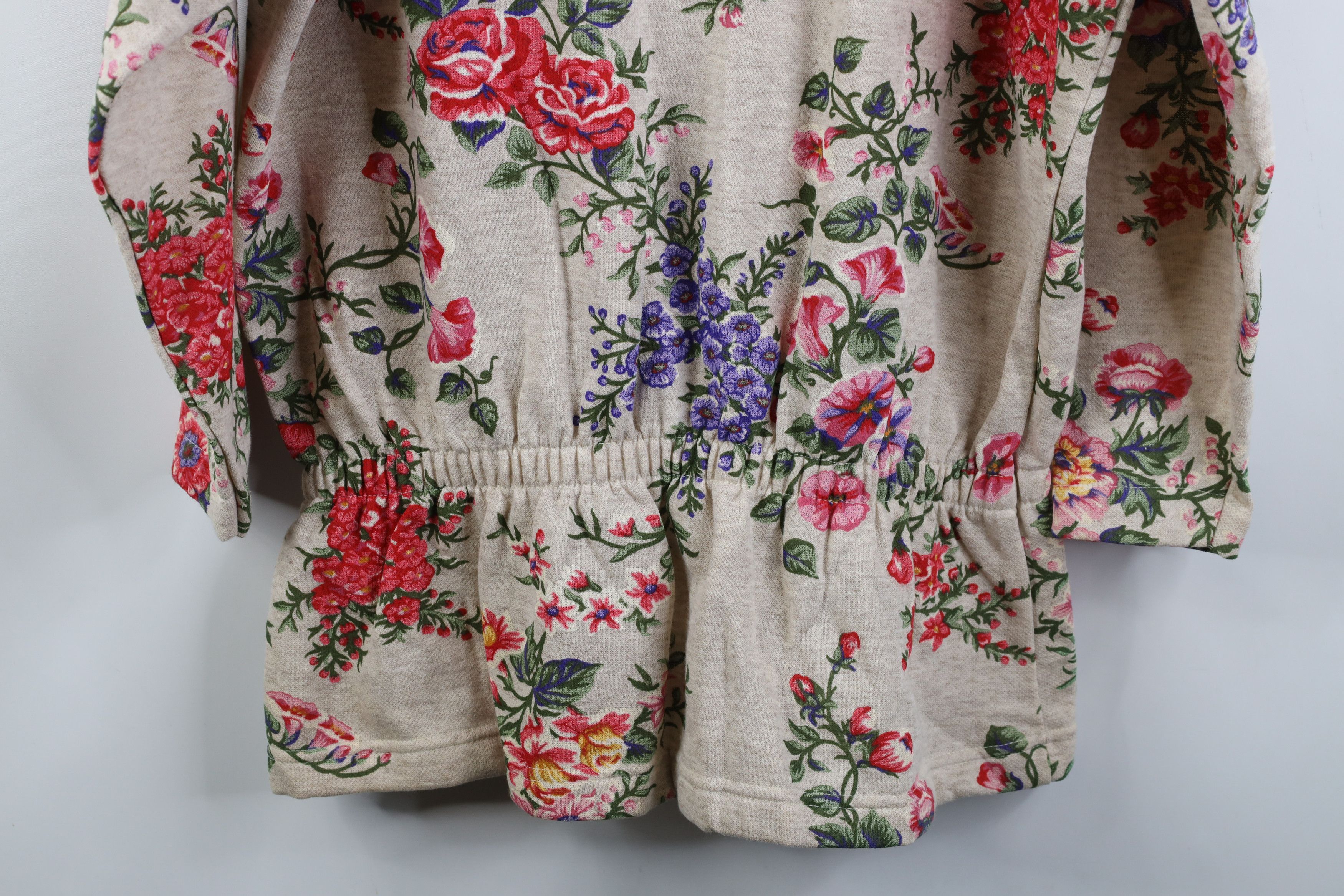 Vintage Vintage 90s Streetwear Flower Cinch Waist Sweatshirt USA Size L / US 10 / IT 46 - 11 Thumbnail