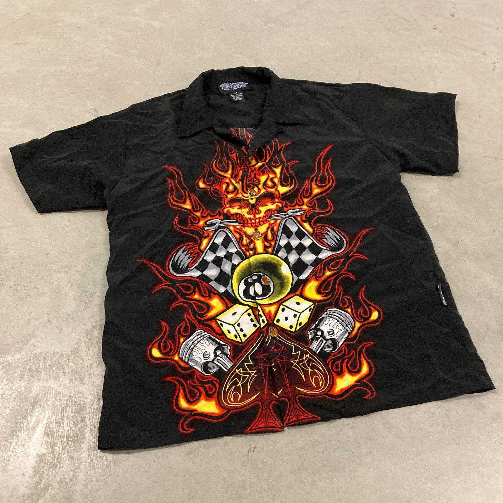 Vintage Y2K silver point flame T-Shirt Size US M / EU 48-50 / 2 - 1 Thumbnail