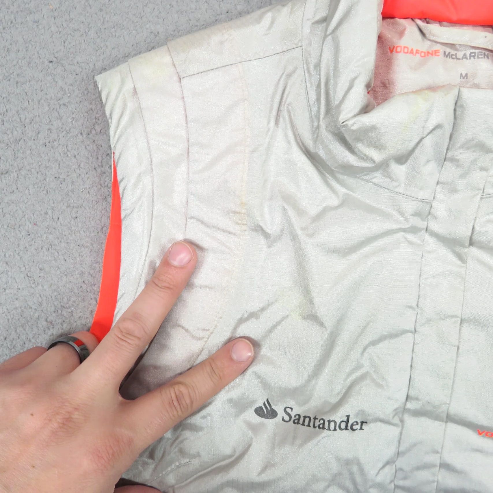 Vintage McLaren Mercedes Vest Womens Medium F1 Racing Formula 1 Gilet Lined Insulated Size M / US 6-8 / IT 42-44 - 5 Thumbnail