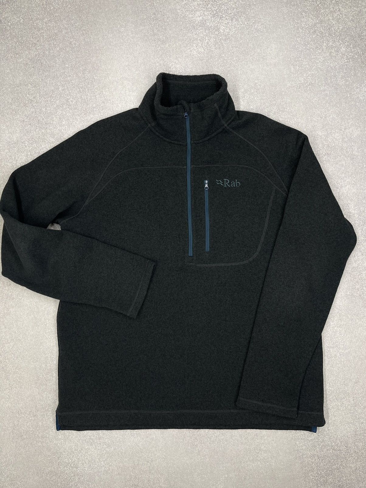 Mens Rab Pull On Fleece 1/2 Zip Grey Outdoor Gorpcore