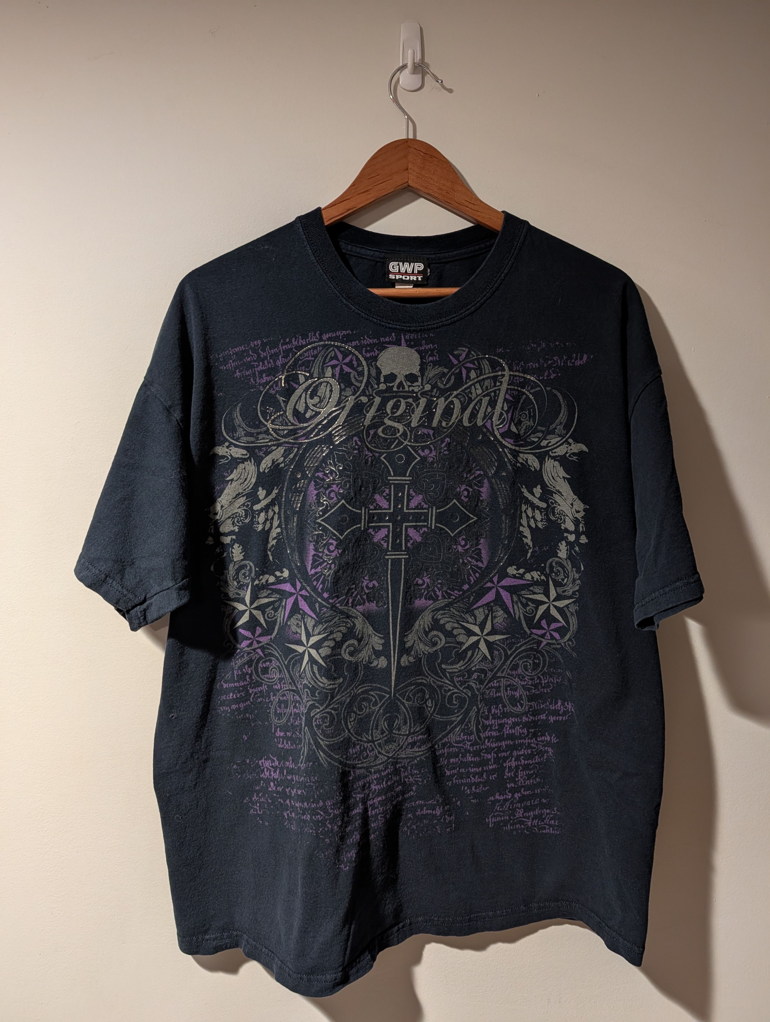 Arts & Science GWP SPORT T-Shirt Cross Skull Gothic Biker Graphic Tee Size US XL / EU 56 / 4 - 1 Thumbnail