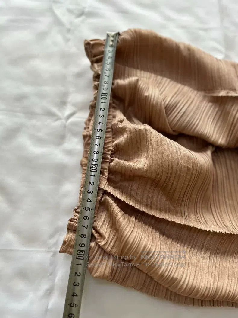 Issey Miyake Issey Miyake size:3 Special-Shaped Horizontal Stripe Pants Size 22" - 7 Thumbnail