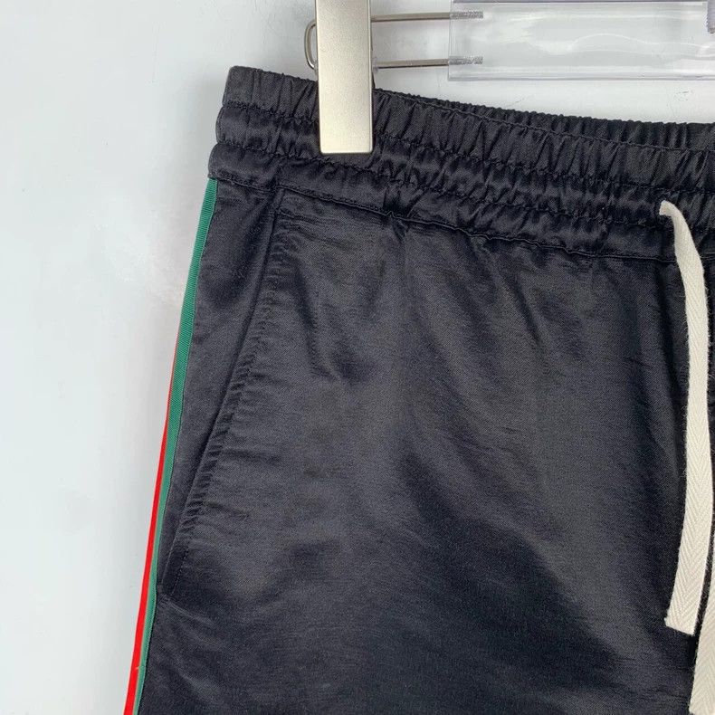 Gucci Gucci Black wax red and green striped laced cotton shorts 2 Size US 28 / EU 44 - 3 Thumbnail