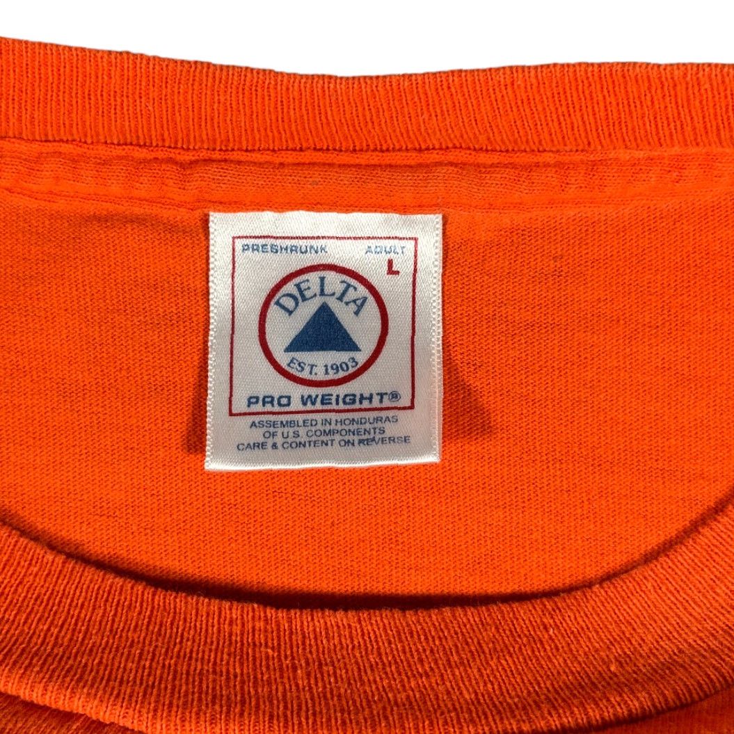 Delta VINTAGE Not A Hunter Shirt Delta T-Shirt Adults Large Orange 90s Wildlife Control Quote Men Size US L / EU 52-54 / 3 - 3 Thumbnail