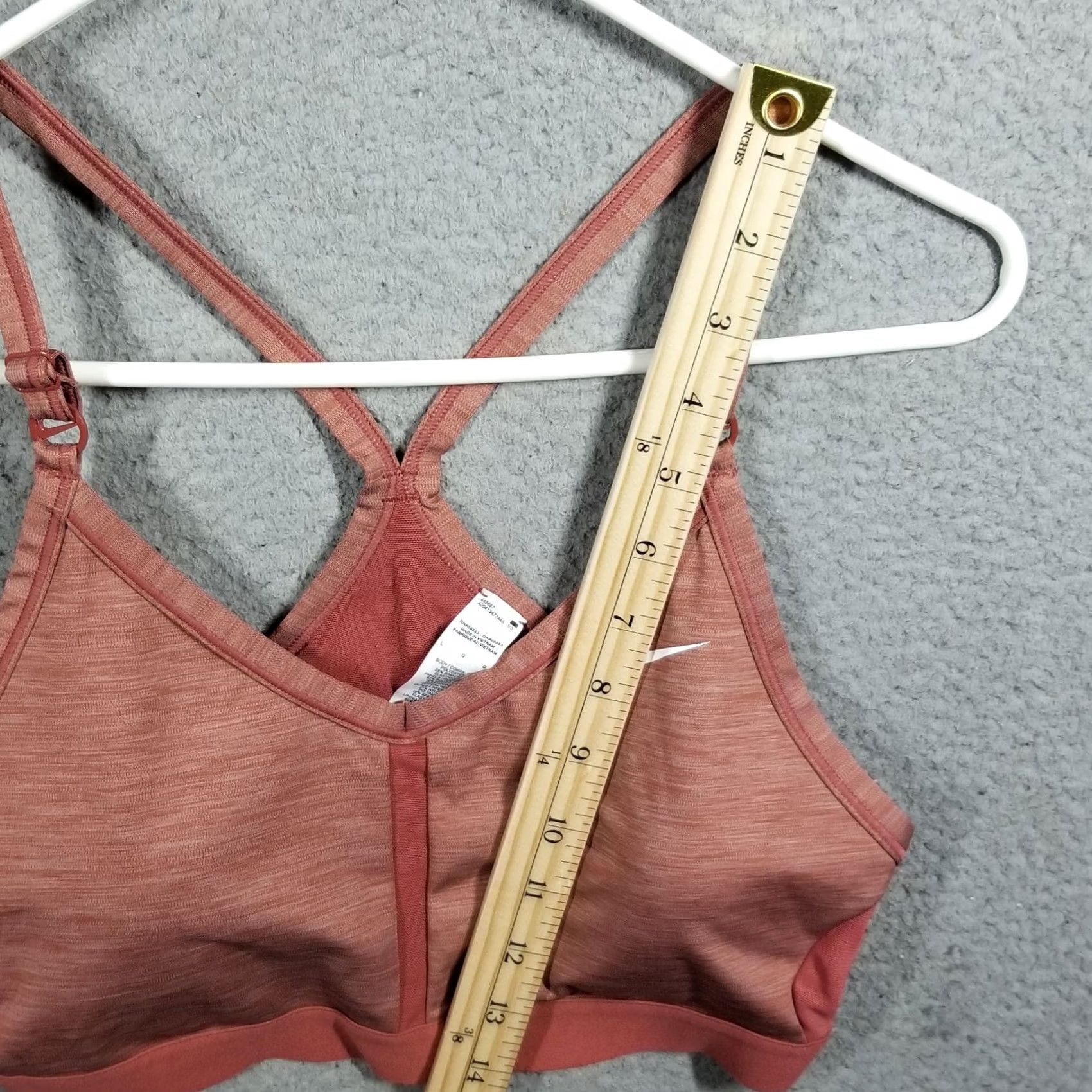 Nike Nike Dri-FIT Indy V-Neck Womens Bra L Pink Size ONE SIZE - 2 Thumbnail